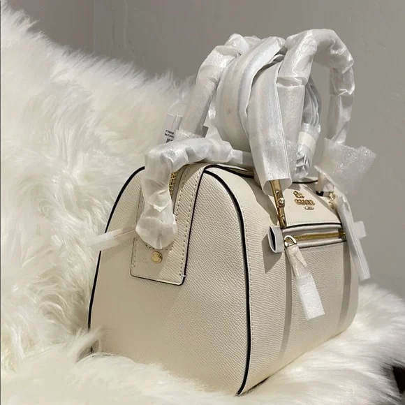 Coach Satchel with Gold Accents - Picture 6 of 7